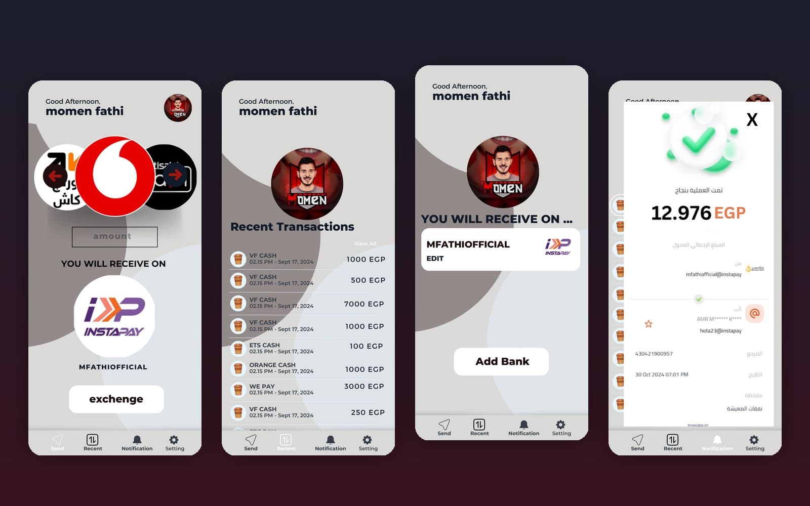 Mobile Wallet Exchange App — UI/UX Design